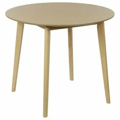 Beliani Mesa De Comedor Madera Clara ⌀ 90 Cm SANDY