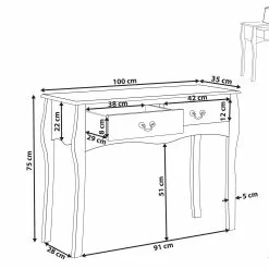 Beliani Consola Blanca 100 X 35 Cm KLAWOCK 17 Beliani Consola Blanca 100 X 35 Cm KLAWOCK -Sillones Ventas undef src sa picid 840580 type whitesh image scaled