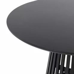 Beliani Mesa De Comedor Negra ⌀ 120 Cm MESILLA -Sillones Ventas undef src sa picid 840673 type whitesh image scaled