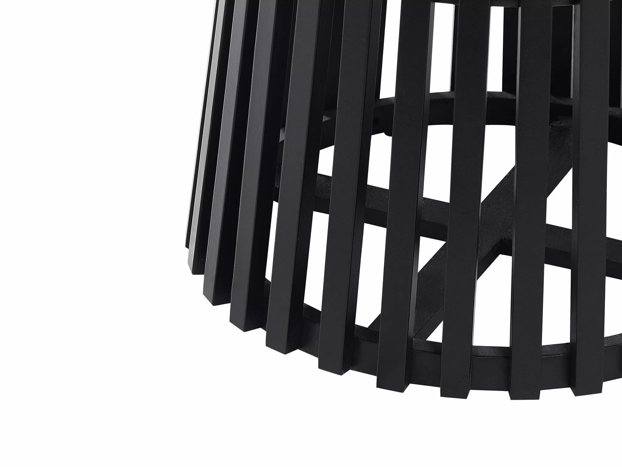 Beliani Mesa De Comedor Negra ⌀ 120 Cm MESILLA - Imagen 4