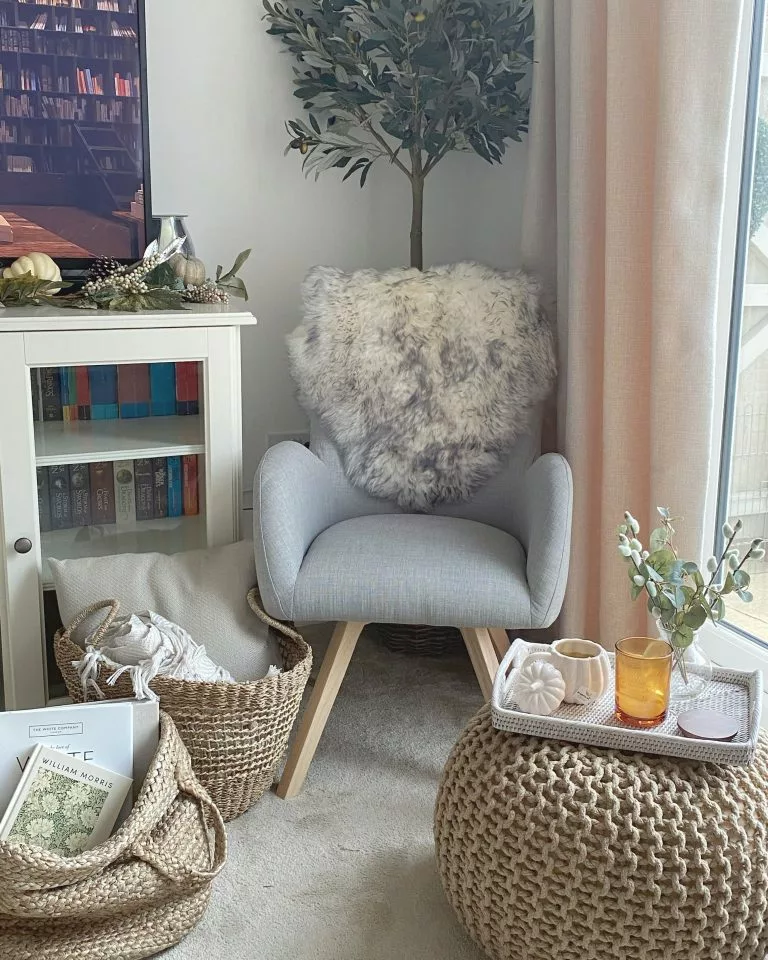 Beliani Sillón Gris Claro BJARN - Imagen 3