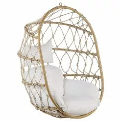 Beliani Silla Colgante Con Soporte Beige/blanco ADRIA 15 Beliani Silla Colgante Con Soporte Beige/blanco ADRIA -Sillones Ventas undef src sa picid 844395 type whitesh image scaled