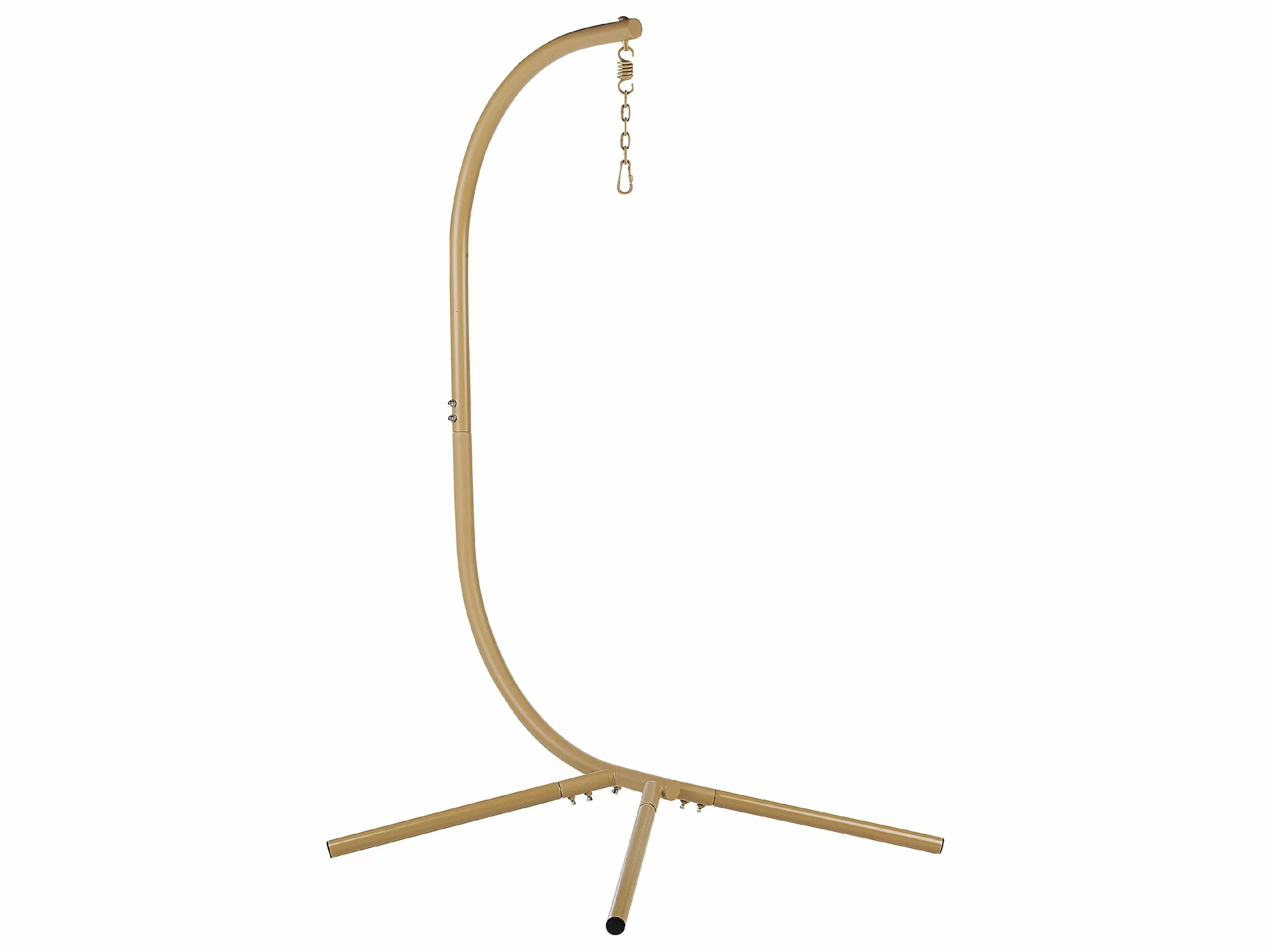 Beliani Silla Colgante Con Soporte Beige/blanco ADRIA 7 Beliani Silla Colgante Con Soporte Beige/blanco ADRIA - Imagen 7