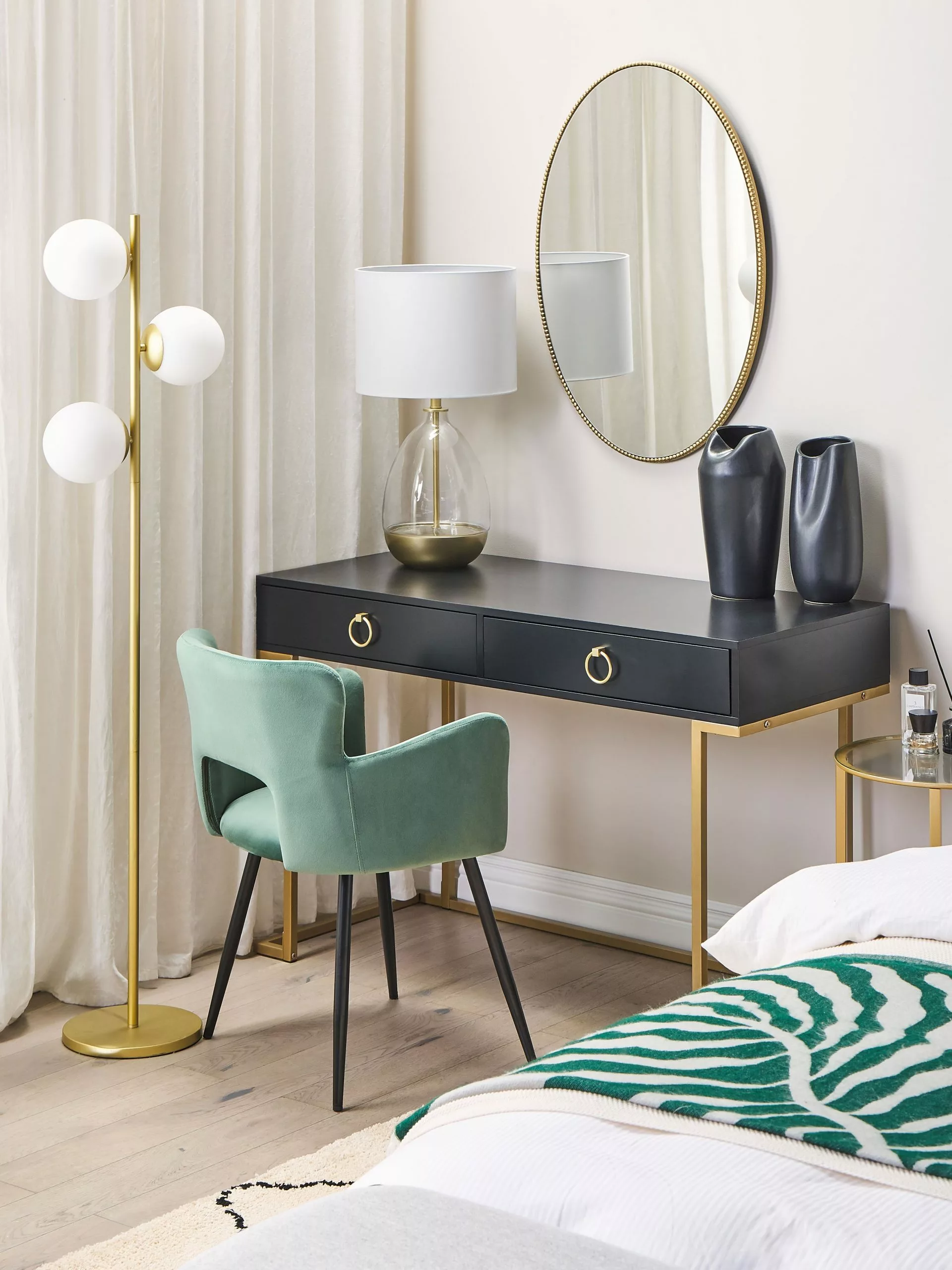 Beliani Consola De Metal Negro/dorado 115 X 50 Cm WESTPORT 8 Beliani Consola De Metal Negro/dorado 115 X 50 Cm WESTPORT - Imagen 8