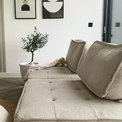 Beliani Sofá De Poliéster Beige Claro/madera Clara TIBRO 13 Beliani Sofá De Poliéster Beige Claro/madera Clara TIBRO -Sillones Ventas undef src sa picid 845723 type whitesh image