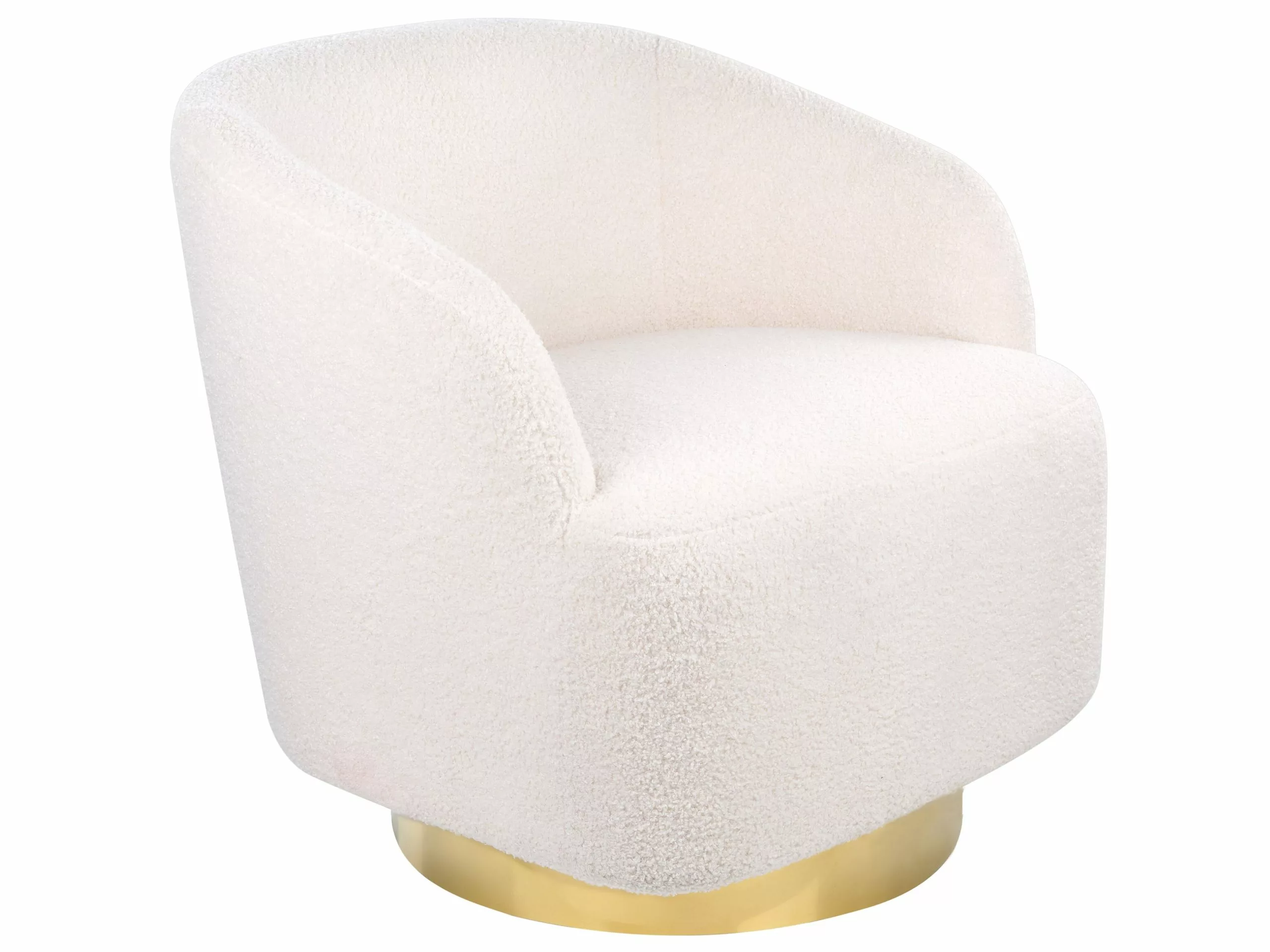 Beliani Sillón Blanco Crema/dorado LAVIK 9 Beliani Sillón Blanco Crema/dorado LAVIK - Imagen 9