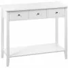 Beliani Consola Blanca 90 X 40 Cm GALVA