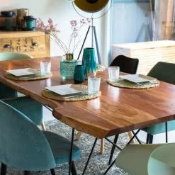 Beliani Mesa De Comedor De Madera De Acacia Oscura/negro MUMBAI 12 Beliani Mesa De Comedor De Madera De Acacia Oscura/negro MUMBAI -Sillones Ventas undef src sa picid 849470 type whitesh image scaled