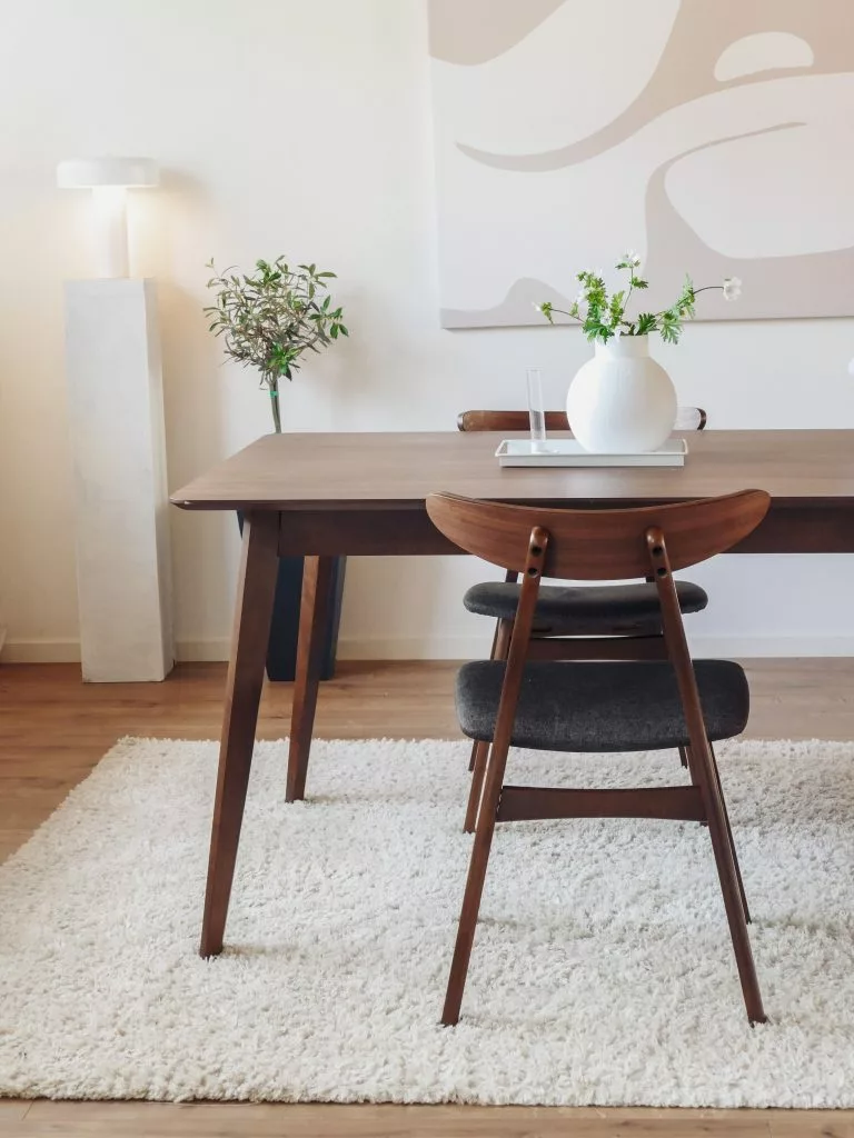 Beliani Mesa De Comedor Madera Oscura Varios Tamaños MADOX - Imagen 9