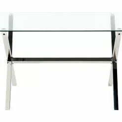 Beliani Mesa De Comedor De Vidrio Templado Transparente/plateado 130 X 70 Cm FLORIN 8 Beliani Mesa De Comedor De Vidrio Templado Transparente/plateado 130 X 70 Cm FLORIN -Sillones Ventas undef src sa picid 850531 type whitesh image scaled