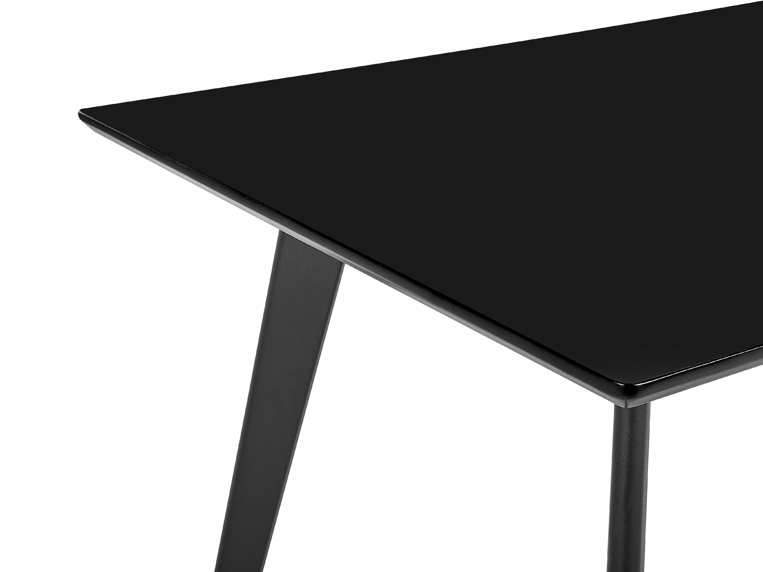 Beliani Mesa De Comedor Negra 150 X 90 Cm DORCAS - Imagen 4