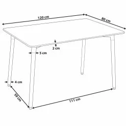 Beliani Mesa De Comedor Blanco/madera Clara 120 X 80 Cm NEWBERRY 11 Beliani Mesa De Comedor Blanco/madera Clara 120 X 80 Cm NEWBERRY -Sillones Ventas undef src sa picid 850674 type whitesh image scaled