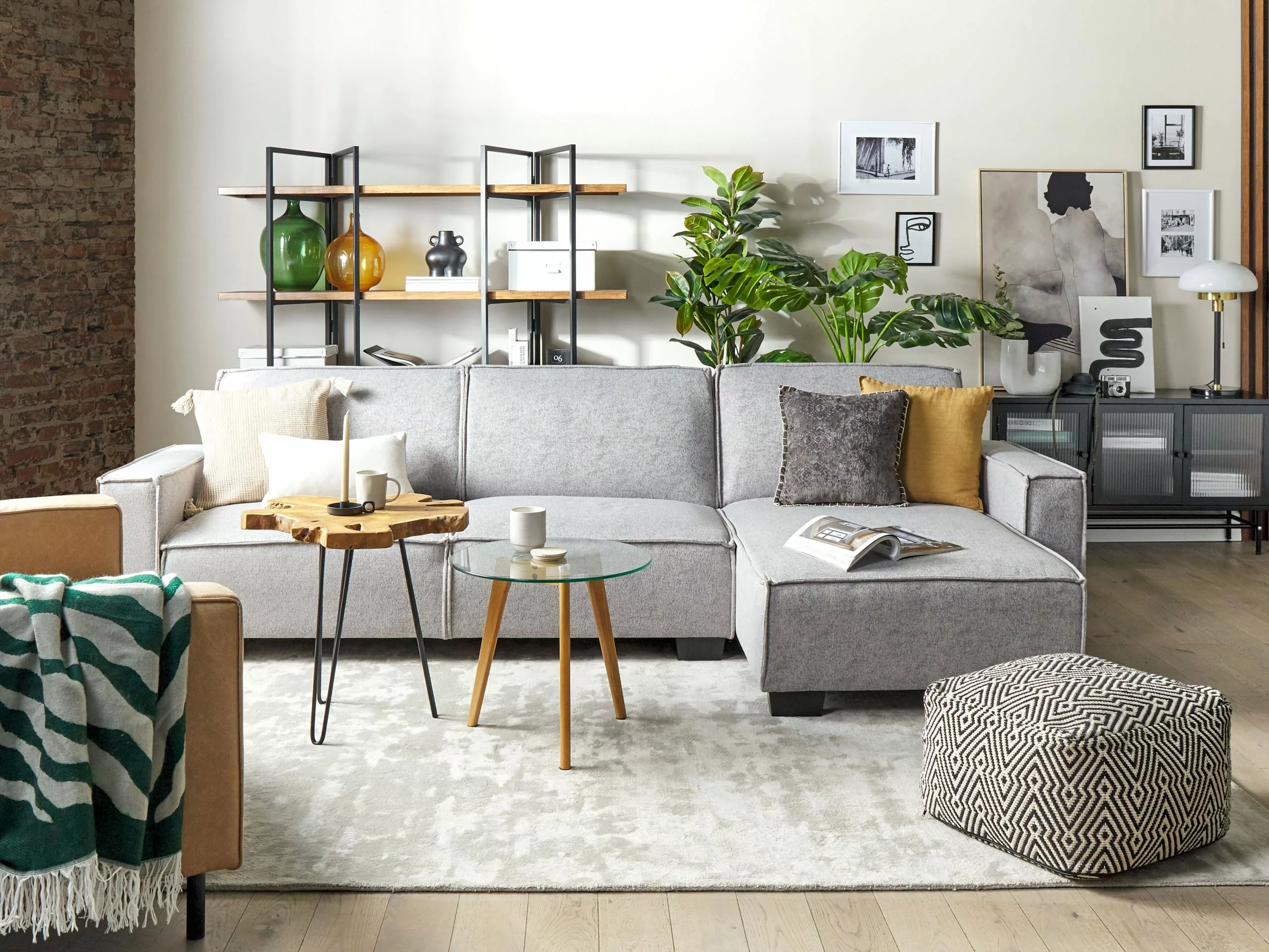 Beliani Conjunto De 2 Mesas De Centro De Vidrio Transparente/madera Clara MISSOURI 5 Beliani Conjunto De 2 Mesas De Centro De Vidrio Transparente/madera Clara MISSOURI - Imagen 5