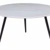 Beliani Mesa De Centro Blanco/negro ø 79 Cm EFFIE