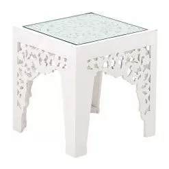 Beliani Conjunto De 2 Mesas Auxiliares Blancas AMADPUR -Sillones Ventas undef src sa picid 851896 type whitesh image scaled