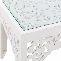 Beliani Conjunto De 2 Mesas Auxiliares Blancas AMADPUR -Sillones Ventas undef src sa picid 851897 type whitesh image scaled