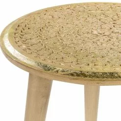 Beliani Conjunto De 2 Mesas Auxiliaries De Madera De Mango Dorada NARRA 12 Beliani Conjunto De 2 Mesas Auxiliaries De Madera De Mango Dorada NARRA -Sillones Ventas undef src sa picid 852051 type whitesh image scaled