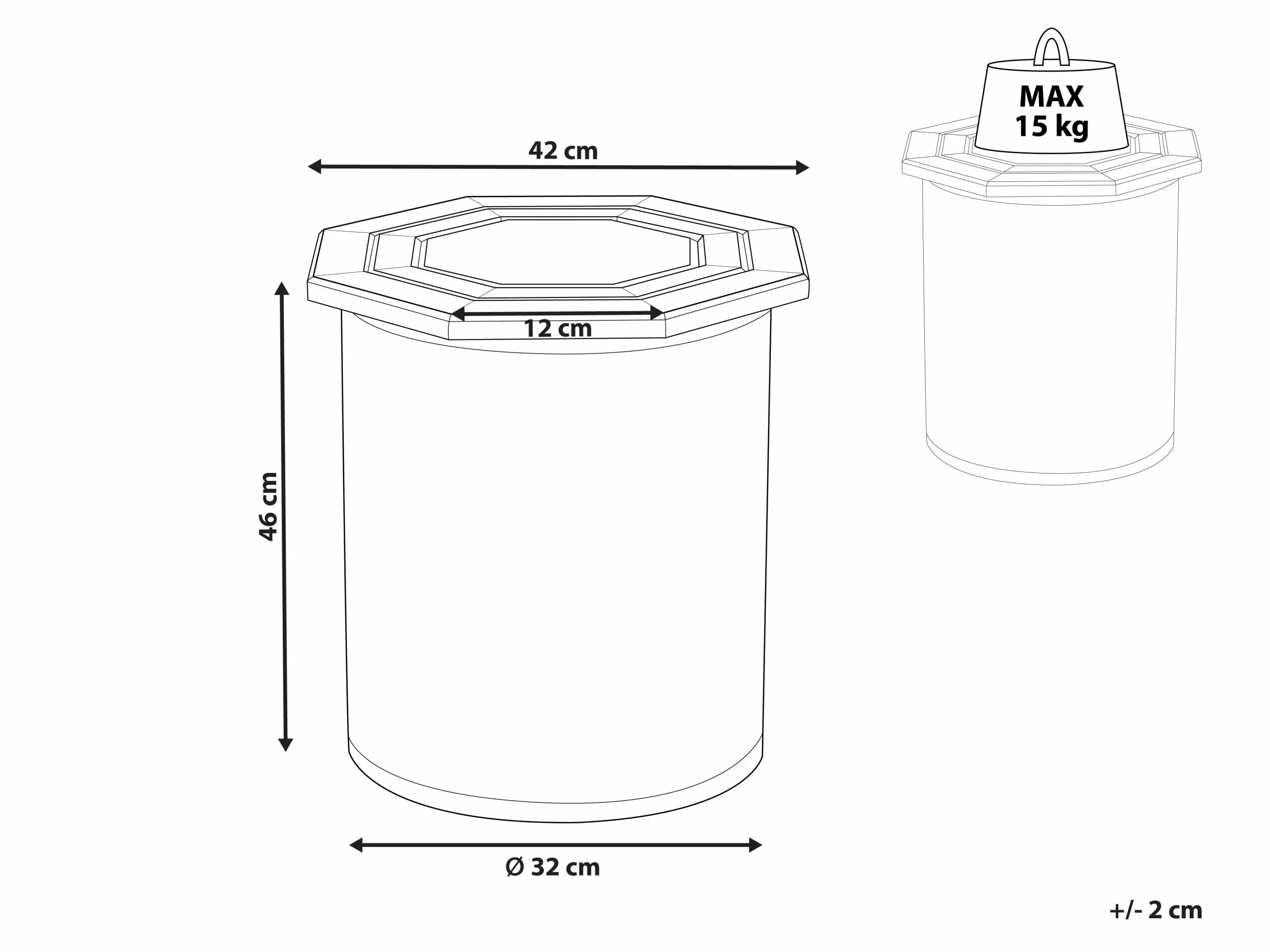 Beliani Mesa Auxiliar De Madera De Mango Oscura ⌀ 32 Cm KHANPUR - Imagen 6