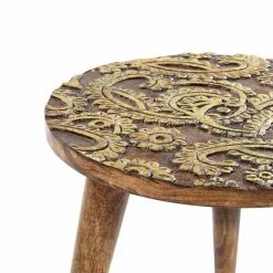 Beliani Conjunto De 2 Mesas De Madera De Mango Oscura/dorado CHANPI -Sillones Ventas undef src sa picid 852216 type whitesh image scaled