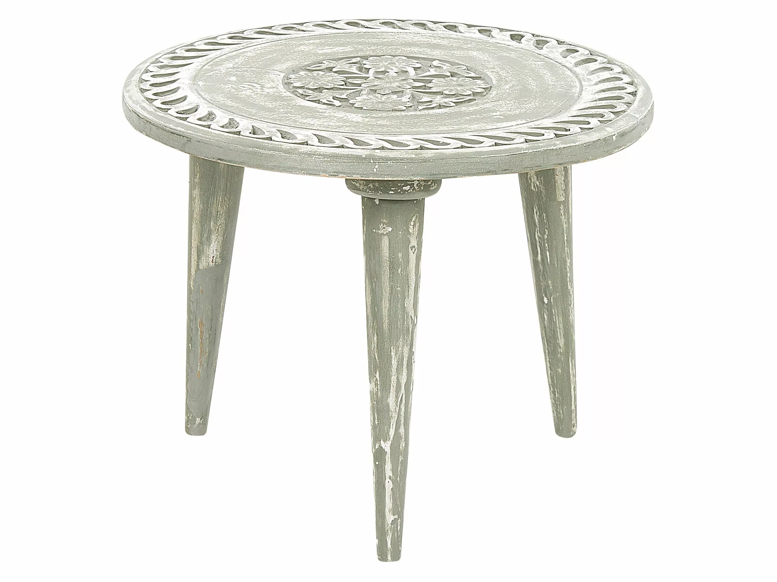 Beliani Conjunto De 2 Mesas De Madera De Mango Verde Claro EKAMBA - Imagen 4