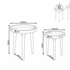 Beliani Conjunto De 2 Mesas De Madera De Mango Oscura ASTAI -Sillones Ventas undef src sa picid 852316 type whitesh image scaled