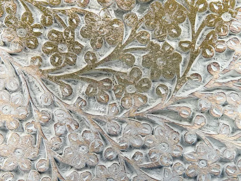 Beliani Mesa Auxiliar De Madera De Mango Gris Claro ø 45 Cm JAGORI - Imagen 5