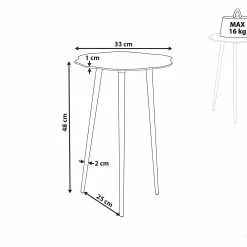 Beliani Mesa Auxiliar De Metal Dorado/negro ⌀ 33 Cm MUNNAR 11 Beliani Mesa Auxiliar De Metal Dorado/negro ⌀ 33 Cm MUNNAR -Sillones Ventas undef src sa picid 853726 type whitesh image scaled