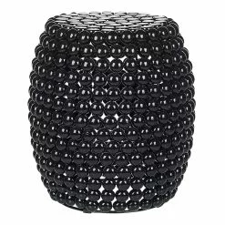 Beliani Mesa Auxiliar Negra ⌀ 28 Cm UHANA